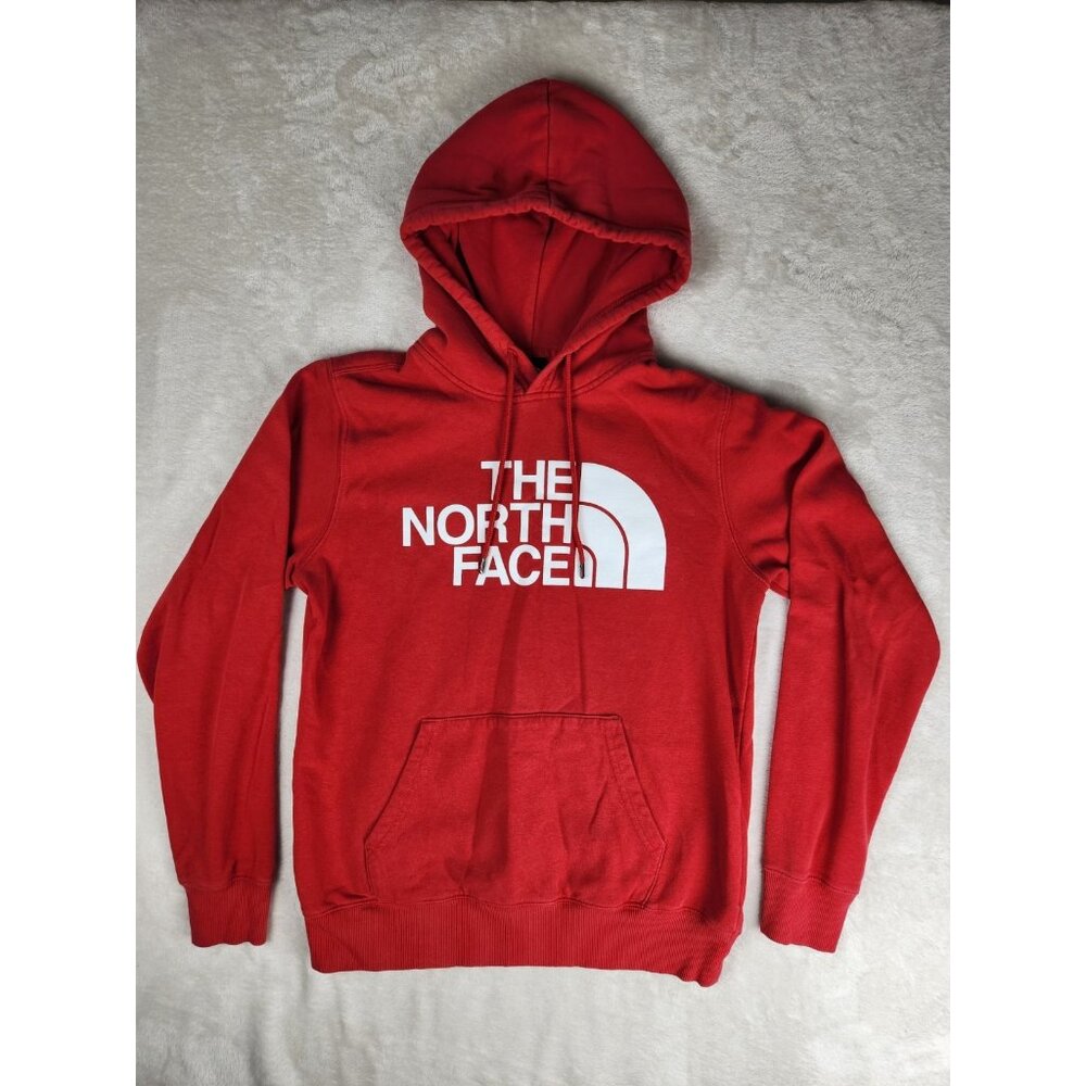 The North Face Men's‎ Small Hoodie Red Long Sleeve Half Dome Logo Pullover